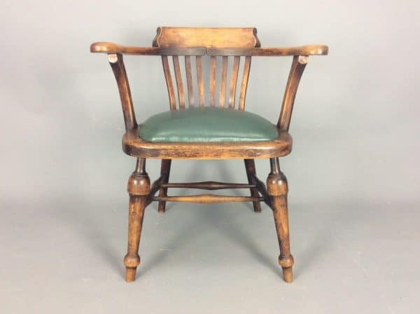 Air Ministry Captains Desk Chair c1930’s Air Ministry Antique Chairs 6