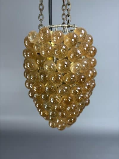 Mid Century Glass Beads Pendant Light c1950’s Ceiling Light Antique Lighting 4