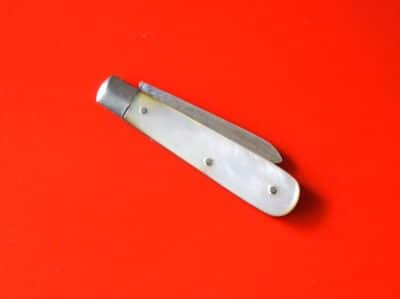 Antique 1906 Miniature Silver Mother of Pearl Fruit Knife -  No 1 - Image 2