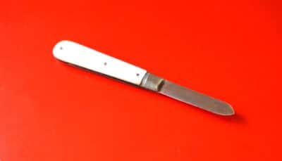 Antique 1896 Miniature Silver Mother of Pearl Fruit Knife – No 3 Mother Pearl Fruit Knife Antique Knives 7