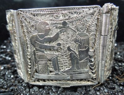 Egyptian Filligree Silver Bracelet - Image 3