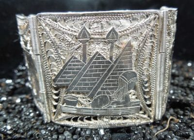 Egyptian Filligree Silver Bracelet - Image 4