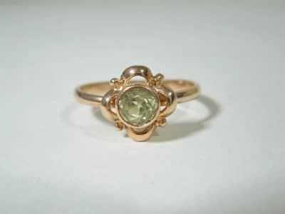 14ct Rose Gold Yellow Diamond Ring Russian Gold Antique Jewellery 4