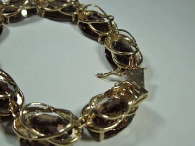 9ct Gold Smokey Quartz Bracelet smokey quartz Antique Bracelets 7