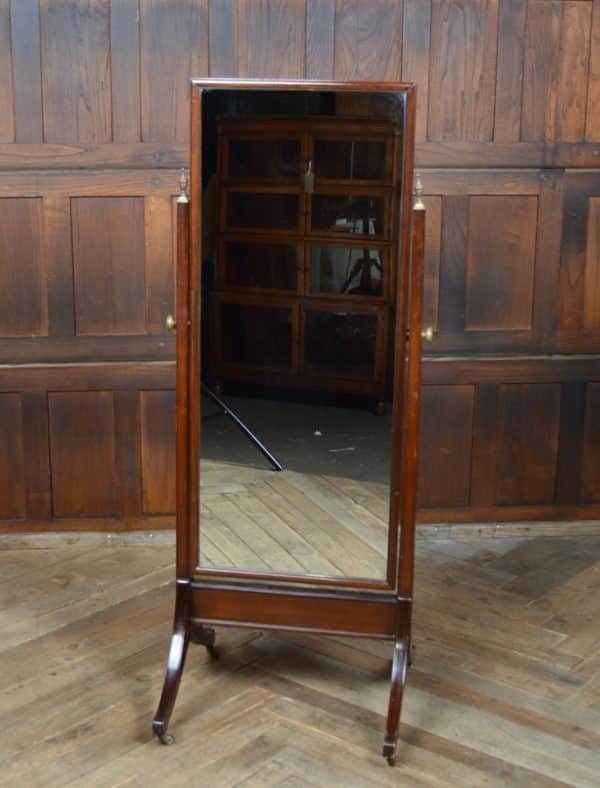 Edwardian Mahogany Cheval Mirror SAI2866 Antique Mirrors 4