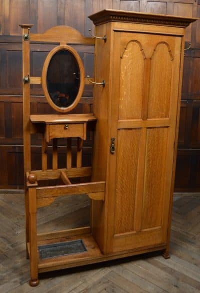 Edwardian Scottish Oak Hall Stand/robe SAI3090 - Image 3