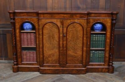 Victorian Walnut Bookcase/ Display Cabinet SAI3311 Victorian Antique Bookcases 3