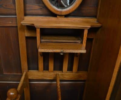 Edwardian Scottish Oak Hall Stand/robe SAI3090 - Image 11