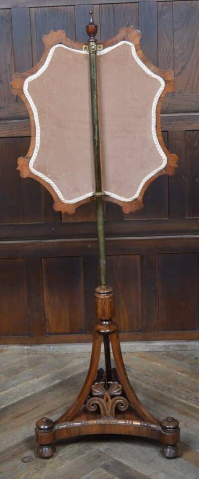 Victorian Rosewood Pole Screen SAI3342 fire screen Antique Furniture 11