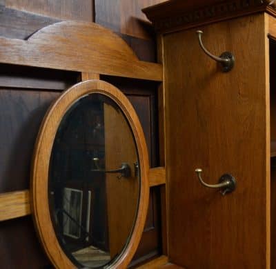 Edwardian Scottish Oak Hall Stand/robe SAI3090 - Image 10