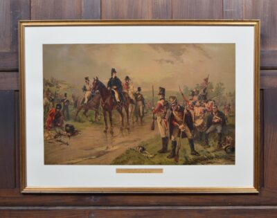 Chromolithograph Wellington At Waterloo SAI3361 Duke of Wellington Antique Art 3