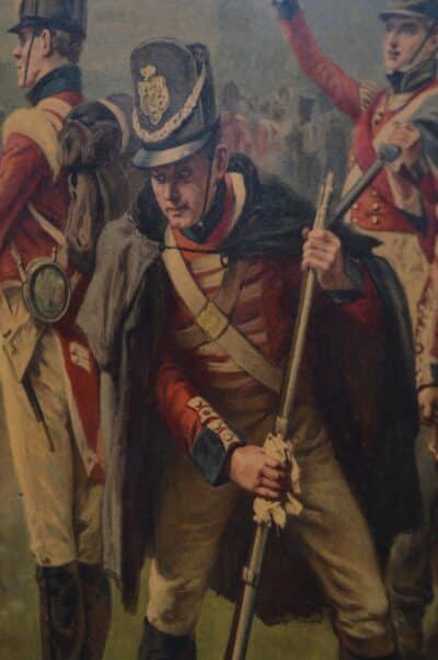 Chromolithograph Wellington At Waterloo SAI3361 Duke of Wellington Antique Art 7