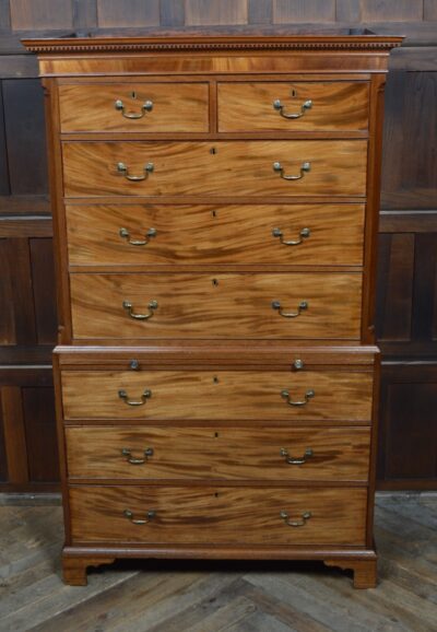 Georgian Mahogany Chest On Chest / Tallboy SAI3344 Georgian Antique Chest Of Drawers 4