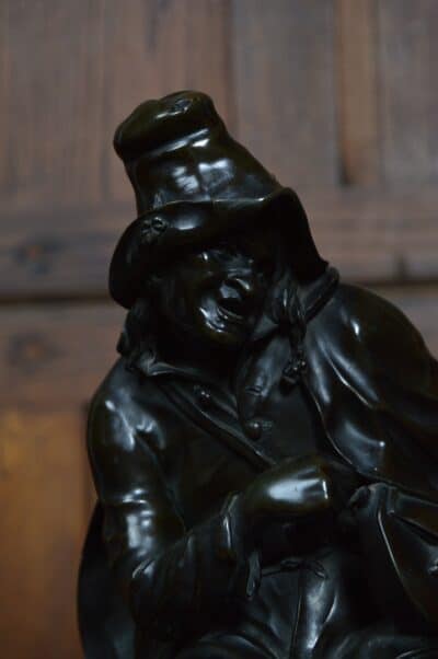 Victorian Bronze Male Figure Playing A Hurdy Gurdy SAI3384 - Image 3