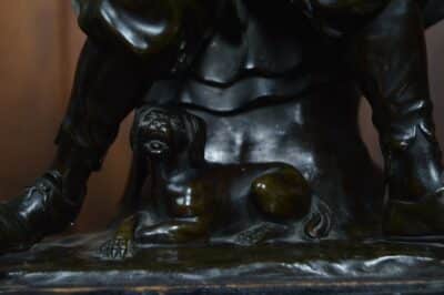 Victorian Bronze Male Figure Playing A Hurdy Gurdy SAI3384 antique bronze Antique Art 6