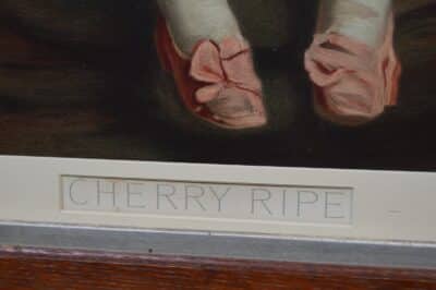 John Everett Millais “Cherry Ripe” Chromolithograph SAI3366 Antique Painting Antique Art 8