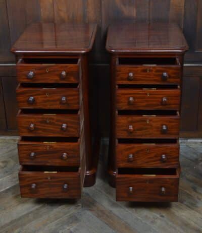 Pair Of Victorian Mahogany Bedside Drawers SAI3367 chest of drawers Antique Chest Of Drawers 6