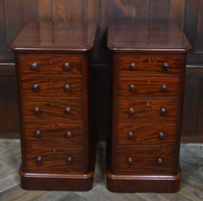 Pair Of Victorian Mahogany Bedside Drawers SAI3367 chest of drawers Antique Chest Of Drawers 3