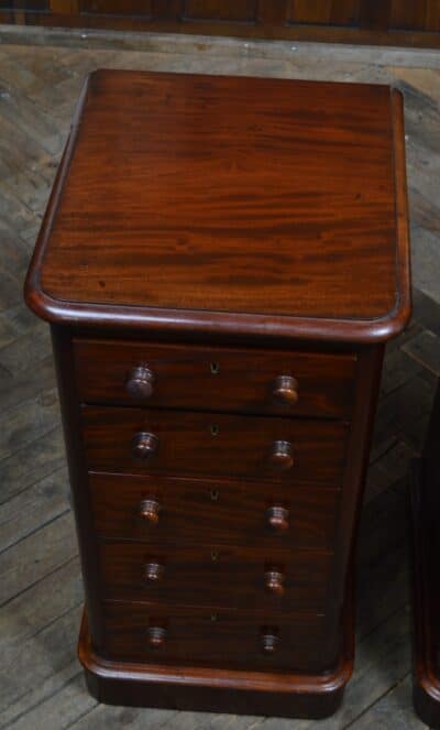 Pair Of Victorian Mahogany Bedside Drawers SAI3367 chest of drawers Antique Chest Of Drawers 9