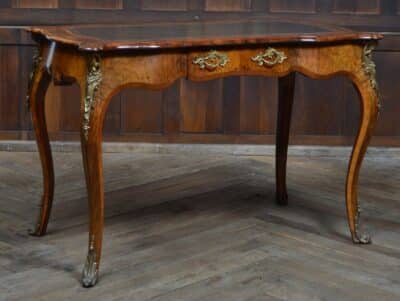 Victorian Walnut Writing Desk SAI3368 A Victorian burr walnut kneehole desk Antique Desks 4