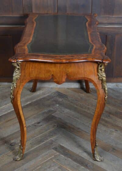 Victorian Walnut Writing Desk SAI3368 A Victorian burr walnut kneehole desk Antique Desks 16