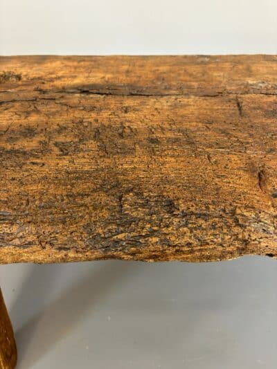 Large 19th Century Oak Pig Bench 19th century Antique Benches 5