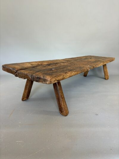 Large 19th Century Oak Pig Bench 19th century Antique Benches 10