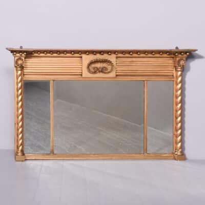 Late Georgian Triptych Carved and Gilded Overmantel Mirror Antique mirrors Scotland Antique Mirrors 3