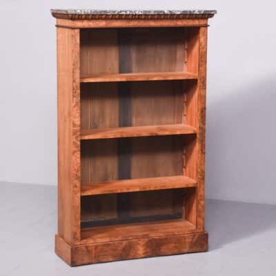 Marble Topped Open Bookcase Antique bookcase Scotland Antique Bookcases 3