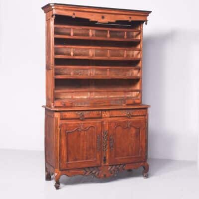 Unusual French, Tall Inlaid Fruitwood Dresser with Lovely Colour and Patina