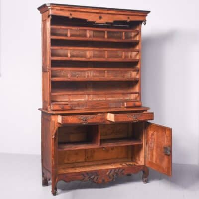 Unusual French, Tall Inlaid Fruitwood Dresser with Lovely Colour and Patina - Image 13