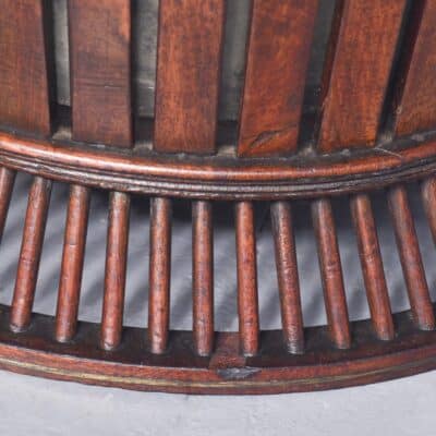 Unusual Mahogany Oyster or Peat Bucket with Metal Liner and Folding Brass Handle - Image 3