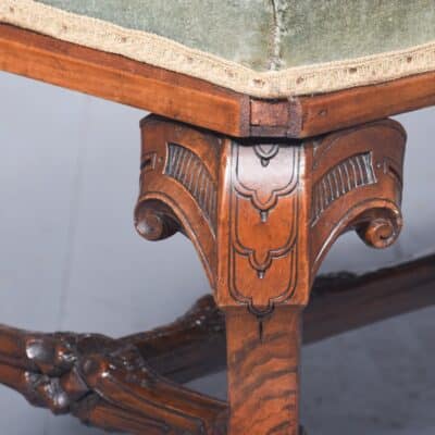 Rare, Victorian Outsized, Fine-Quality Mahogany Duet Stool antique stool Antique Stools 4