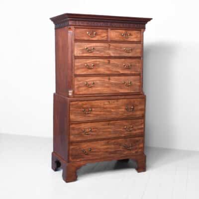 Chippendale Period Secretaire Chest on Chest antique chest Antique Chest Of Drawers 3