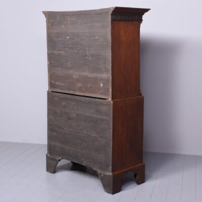 Chippendale Period Secretaire Chest on Chest antique chest Antique Chest Of Drawers 13