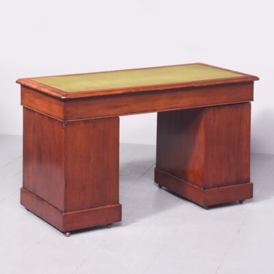 Neat-Sized Victorian Mahogany Knee-Hole Writing Desk antique writing desk Antique Desks 10