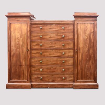 George IV Mahogany Combination Wardrobe/Chest