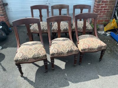 Dining chairs, set of six Victorian mahogany chairs Antique Chairs 3