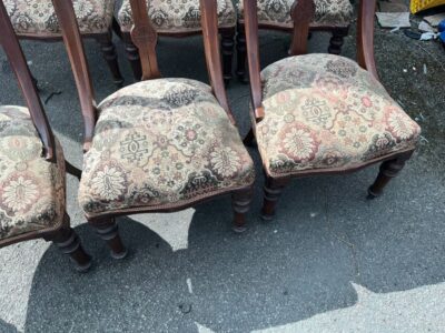 Dining chairs, set of six Victorian mahogany chairs Antique Chairs 5