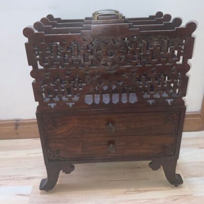 Canterbury in rosewood Chippendale influence, maker Gillows Antique Furniture 3