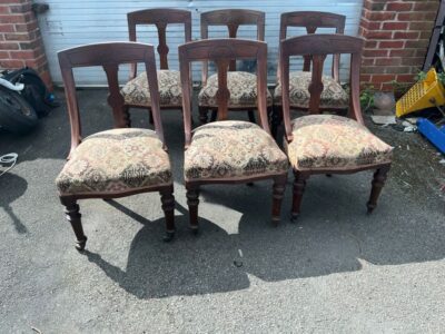 Dining chairs, set of six Victorian mahogany chairs Antique Chairs 8