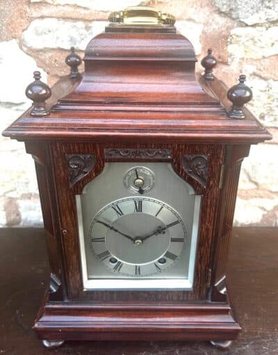 Antique Mahogany Quarter Striking Ting Tang Movement Bracket Clock Antique bracket clock Antique Clocks 6