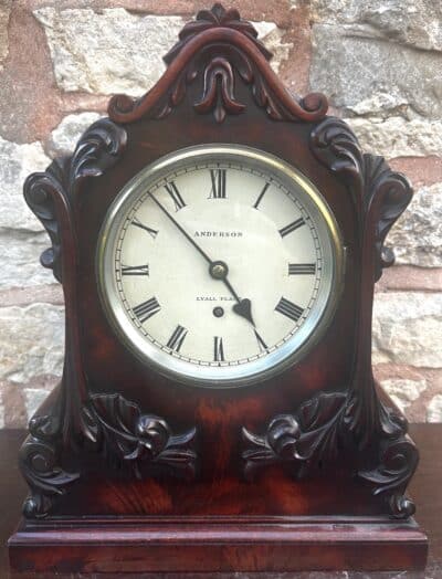 Antique English Single Fusee Bracket Clock Anderson Lyall Place 8 Day Fusee Mantel Clock Antique Clocks 3