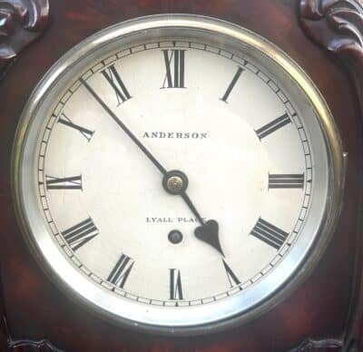 Antique English Single Fusee Bracket Clock Anderson Lyall Place 8 Day Fusee Mantel Clock - Image 3