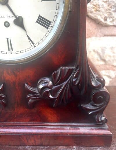 Antique English Single Fusee Bracket Clock Anderson Lyall Place 8 Day Fusee Mantel Clock - Image 4