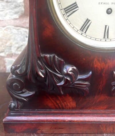 Antique English Single Fusee Bracket Clock Anderson Lyall Place 8 Day Fusee Mantel Clock - Image 5