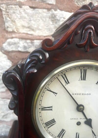 Antique English Single Fusee Bracket Clock Anderson Lyall Place 8 Day Fusee Mantel Clock Antique Clocks 8