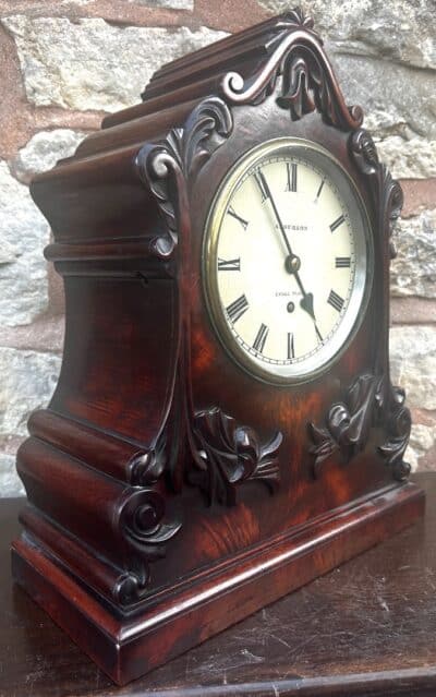 Antique English Single Fusee Bracket Clock Anderson Lyall Place 8 Day Fusee Mantel Clock Antique Clocks 14