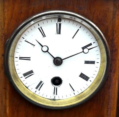 Early Victorian Antique walnut Ebonised 8 day Mantle Clock Circa 1850 c 1860 Antique Clocks 7