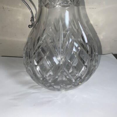 Decanter quality crystal cut glass silver plated Antique Glassware 4